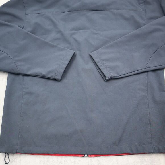 Ultraclub Jacket Mens Navy L Soft Shell Solid Full Zip Style # 8280 Logo on back - Picture 15 of 16
